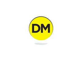 creatief dm md logo brief vector icoon voor winkel