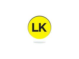 modern lk logo brief vector beeld ontwerp voor u