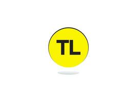 modern tl logo icoon, eerste cirkel tl logo brief vector