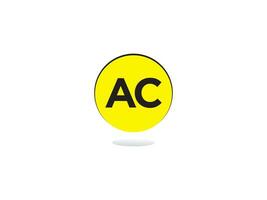 uniek ac logo icoon, monogram ac cirkel logo brief vector kunst