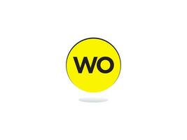 modern wo logo brief, eerste wo logo icoon vector