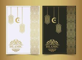 luxe islamitische ramadan kareem wenskaart vector
