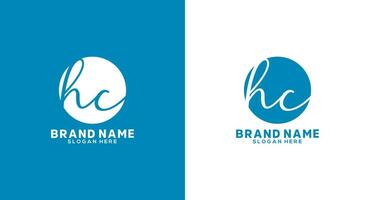hc brief handschrift handtekening logo hc logo hc icoon vector