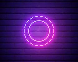 zon roze gloeiend neon ui ux icoon. gloeiende teken logo vector