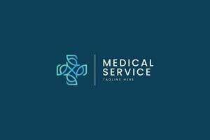 medisch logo idee kruis en oneindigheid abstract modern gezondheidszorg geneeskunde onderhoud verzekering vector