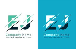 ej brief logo ontwerp sjabloon. vector logo illustratie