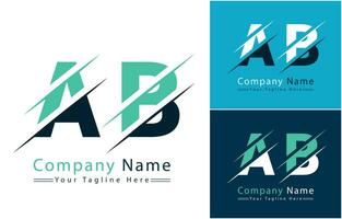 ab brief logo vector ontwerp concept elementen