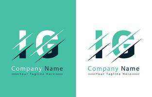 ig brief logo ontwerp sjabloon. vector logo illustratie