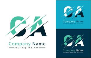 ca brief logo ontwerp concept. vector logo illustratie