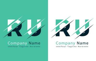 ru brief logo ontwerp sjabloon. vector logo illustratie