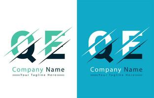 qe brief logo vector ontwerp sjabloon elementen