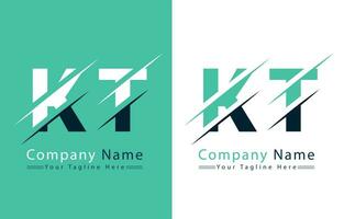 kt brief logo ontwerp concept. vector logo illustratie