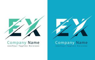 ex brief logo vector ontwerp concept elementen