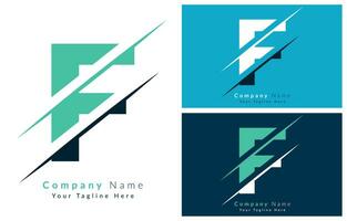 f brief logo vector ontwerp sjabloon elementen