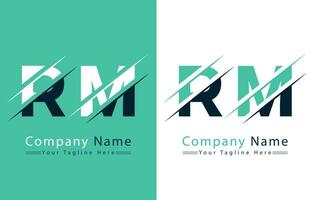 rm brief logo ontwerp sjabloon. vector logo illustratie