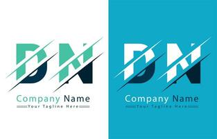 dn brief logo ontwerp concept. vector logo illustratie