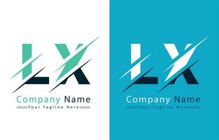 lx brief logo ontwerp sjabloon. vector logo illustratie