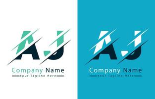 aj brief logo vector ontwerp concept elementen