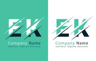 ek brief logo ontwerp concept. vector logo illustratie