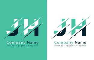 jh brief logo ontwerp concept. vector logo illustratie