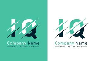 iq brief logo vector ontwerp sjabloon elementen