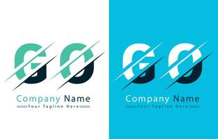 Gaan brief logo vector ontwerp concept elementen