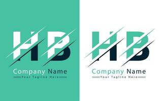 hb brief logo vector ontwerp concept elementen