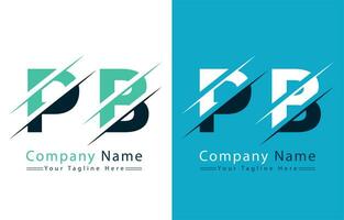 pb brief logo ontwerp concept. vector logo illustratie