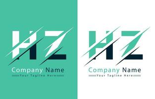 hz brief logo ontwerp sjabloon. vector logo illustratie