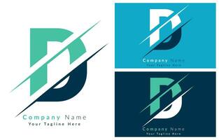 d brief logo icoon ontwerp concept. vector logo illustratie