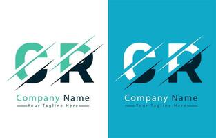 cr brief logo ontwerp sjabloon. vector logo illustratie