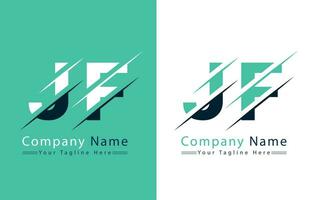 jf brief logo vector ontwerp concept elementen