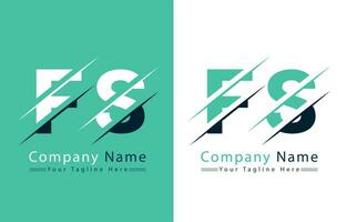 fs brief logo ontwerp sjabloon. vector logo illustratie