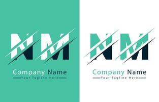 nm brief logo vector ontwerp sjabloon elementen