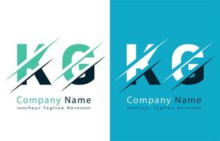 kg brief logo ontwerp sjabloon. vector logo illustratie