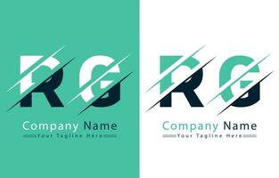 rg brief logo vector ontwerp concept elementen