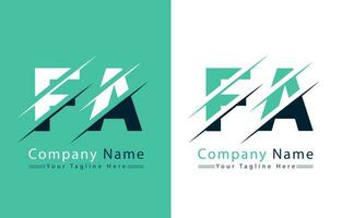 fa brief logo vector ontwerp sjabloon elementen