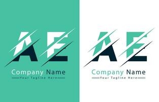 ae brief logo vector ontwerp sjabloon elementen