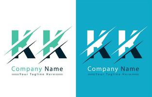 kk brief logo ontwerp sjabloon. vector logo illustratie