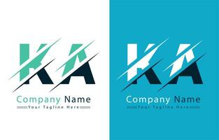 ka brief logo vector ontwerp sjabloon elementen