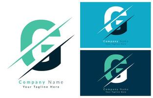 g brief logo vector ontwerp concept elementen