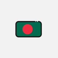 vlag van bangladesh vector