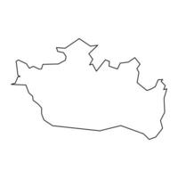 biskra provincie kaart, administratief divisie van Algerije. vector