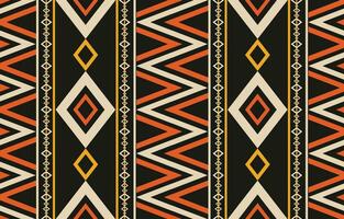 etnisch abstract ikat kunst. aztec ornament afdrukken. meetkundig etnisch patroon naadloos kleur oosters. ontwerp voor achtergrond ,gordijn, tapijt, behang, kleding, inpakken, batik, vector illustratie.