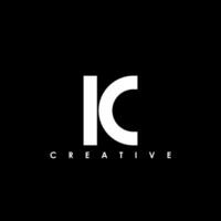 ic brief eerste logo ontwerp sjabloon vector illustratie