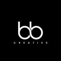 bb brief eerste logo ontwerp sjabloon vector illustratie