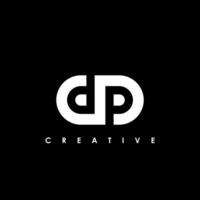 dp brief eerste logo ontwerp sjabloon vector illustratie