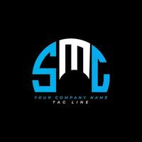 smc brief logo creatief ontwerp met vector grafisch pro vector
