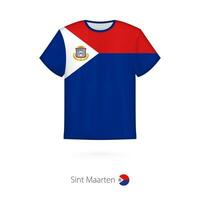 t-shirt ontwerp met vlag van sint maarten. vector