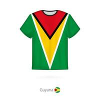 t-shirt ontwerp met vlag van guyana. vector